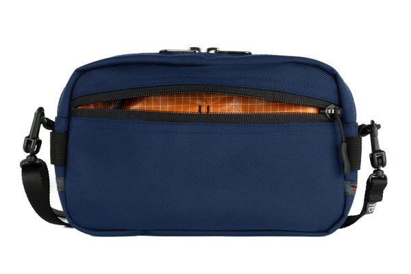 A Side Effect in Deep Blue (dark blue) Ballistic with Zest (orange with white grid) 200 Halcyon interior.